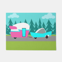 Retro Camper / Trailer and Car Door Mat
