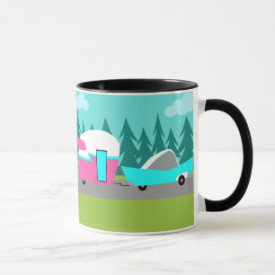 Retro Camper / Trailer and Car Mug