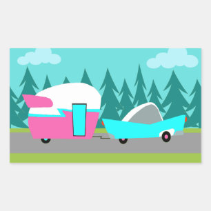 Retro Camper / Trailer and Car Stickers