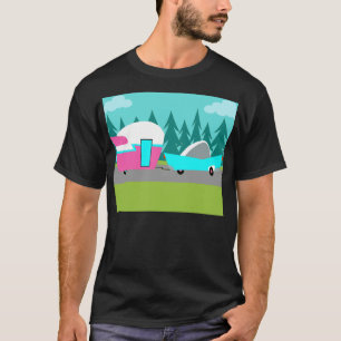 Retro Camper / Trailer and Car T-Shirt