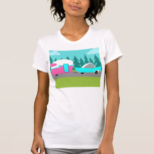 Retro Camper / Trailer and Car T-Shirt