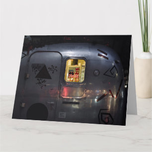 RETRO CAMPER TRAILER HAPPY BIRTHDAY GREETING CARDS