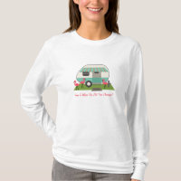 Retro Camper / Trailer & Pink Flamingos