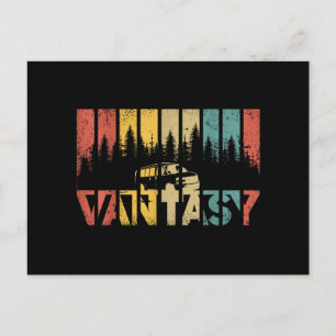 Retro Camper Van Life - Vintage Vanlife Holiday Postcard
