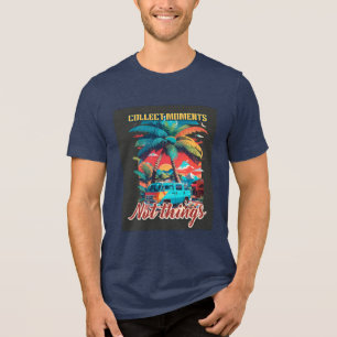 Retro Camper Van Travel Quote Tri-Blend Shirt