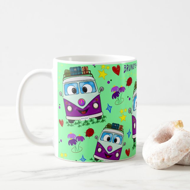 Retro Campervan Mug – Bruno Edition  (With Donut)