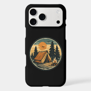 Retro Camping Adventure Badge - Vintage Mountain C