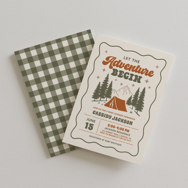 Retro Camping Baby Shower Invitation (Creator Uploaded)
