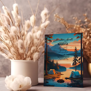 Retro Camping Bridal Shower Invitation