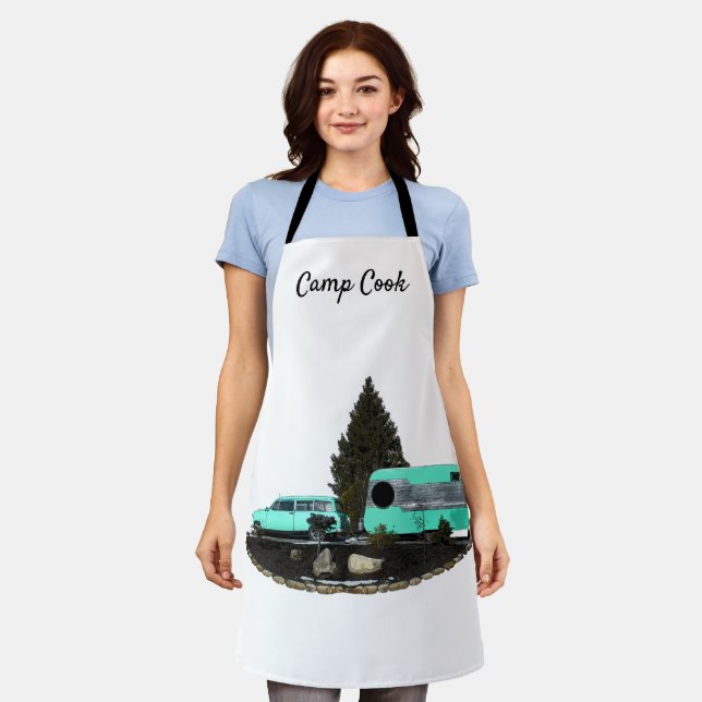 Retro Camping Car Trailer Apron (Worn)