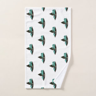 Retro Camping Car Trailer Nomad Pattern Hand Towel