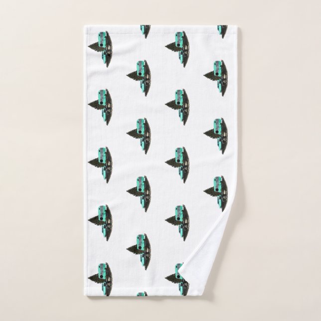 Retro Camping Car Trailer Nomad Pattern Hand Towel (Hand Towel)