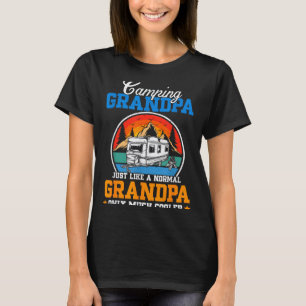 Retro camping grandpa camper rv happy father's day T-Shirt