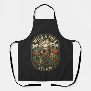 Retro Camping Hiking Outdoor Nature Lover Design Apron