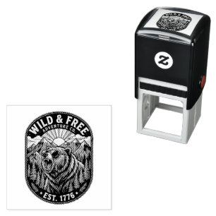 Retro Camping Hiking Outdoor Nature Lover Design Self-inking Stamp