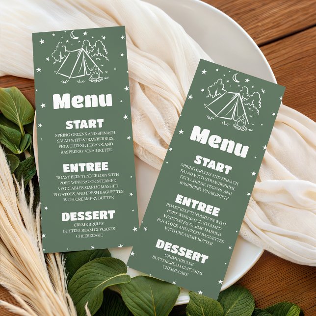 Retro Camping Let Adventure Begins Menu 4x9 (Creator Uploaded)