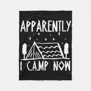 Retro Camping Outdoor Heartbeat Nature Camper Hiki Fleece Blanket