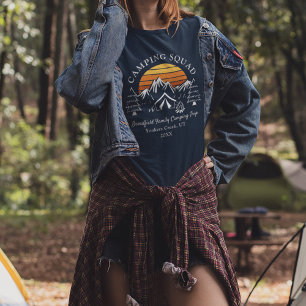 Retro Camping Squad Mum Matching Family T-Shirt