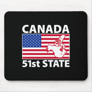 Retro Canada 51st State American Flag Trump 2025 M Mouse Pad