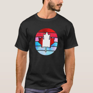 Retro Canada Maple Leaf Happy Canada Day T-Shirt