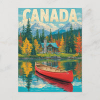 Retro Canada Travel – Mountains & Autumn Forest
