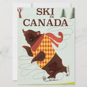 Retro Canadian travel poster