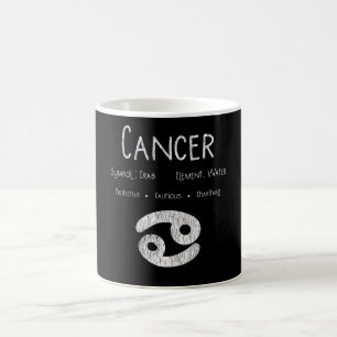 Retro Cancer Zodiac Sign Gift for Astrology Lover Coffee Mug