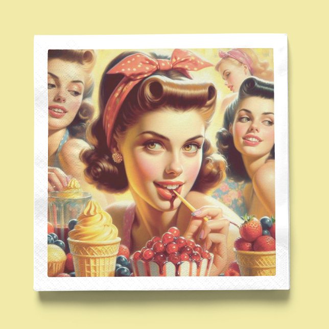 Retro Candy Girls Napkin (Creator Uploaded)