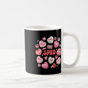 Retro Candy Heart Special Education Sped Teacher V Coffee Mug
