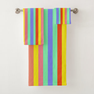 Retro Candy Stripes  Bath Towel Set