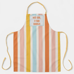 Retro Candy Stripes, Yes Sir I Can Boogie Apron