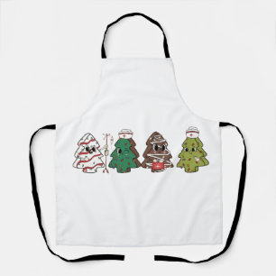 Retro Candy Tree Christmas Pink Bow Coquette Apron