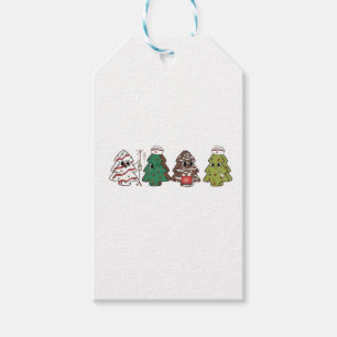 Retro Candy Tree Christmas Pink Bow Coquette  Gift Tags