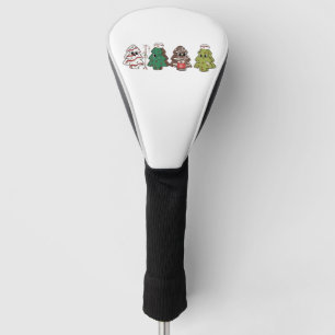 Retro Candy Tree Christmas Pink Bow Coquette Golf Head Cover