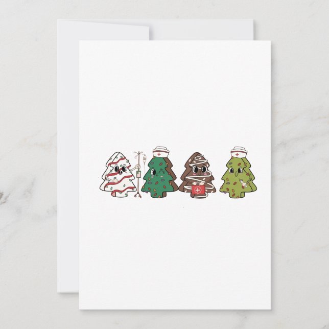 Retro Candy Tree Christmas Pink Bow Coquette  Invitation (Front)