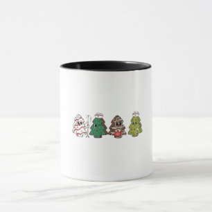 Retro Candy Tree Christmas Pink Bow Coquette Mug