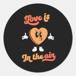 Retro Candy Valentines Day Heart Hipe Music Lov Classic Round Sticker