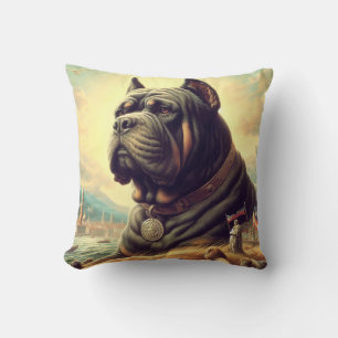 Retro Cane Corso Painting Cushion