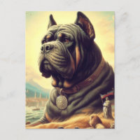 Retro Cane Corso Painting