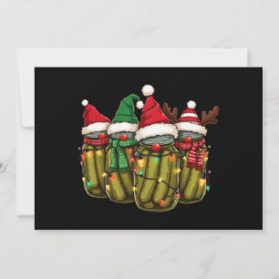 Retro Canned Pickles Christmas Light Homemade Pick Invitation