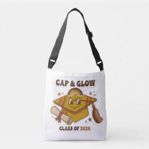 Retro Cap & Glow Class of 2026 Graduation Crossbody Bag