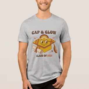 Retro Cap & Glow Class of 2026 Graduation Tri-Blend Shirt