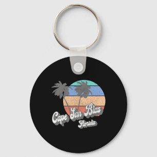 Retro Cape San Blas Florida Fl Vintage Beach Surf Key Ring