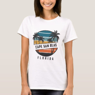 Retro Cape San Blas Florida Surfboard Surfing  T-Shirt