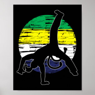 Retro Capoeira - Martial Arts Lover Kickboxing Dan Poster