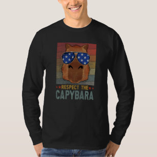 Retro Capybara For Men Women Kids Cavy Rodent Capy T-Shirt