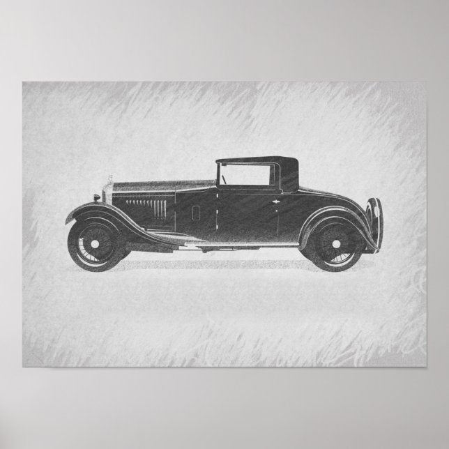 Retro Car Artwork Poster (Front)