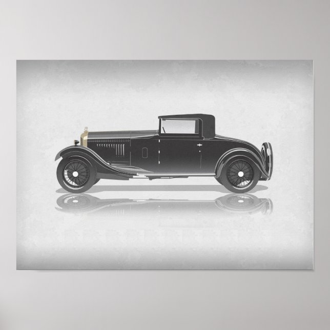 Retro Car Artwork  Poster (Front)