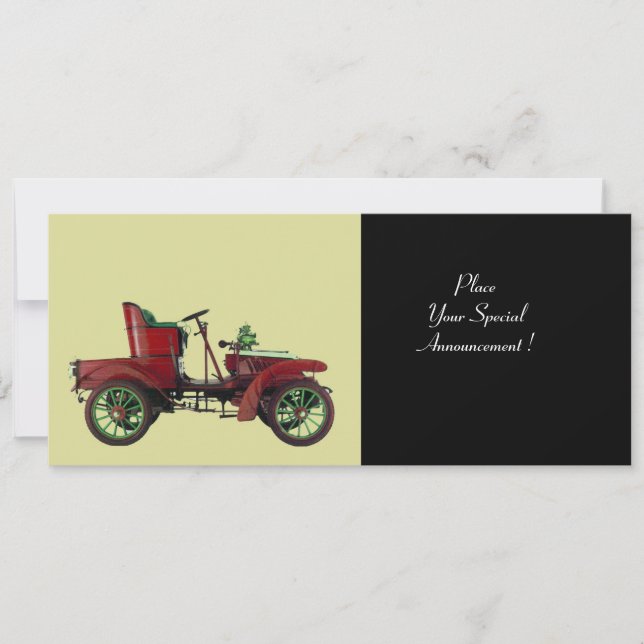 RETRO CAR , AUTO RESTORATION ,black Announcement (Front)