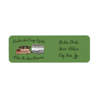 Retro Car Camper Return Address Label